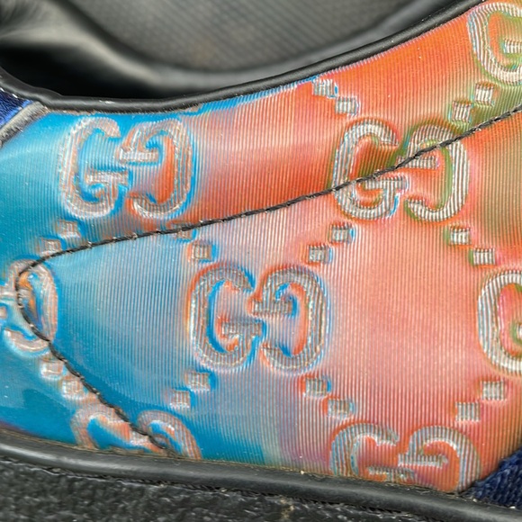 Auth Gucci Mens Hallographic Sneakers size 9 - Picture 3 of 7